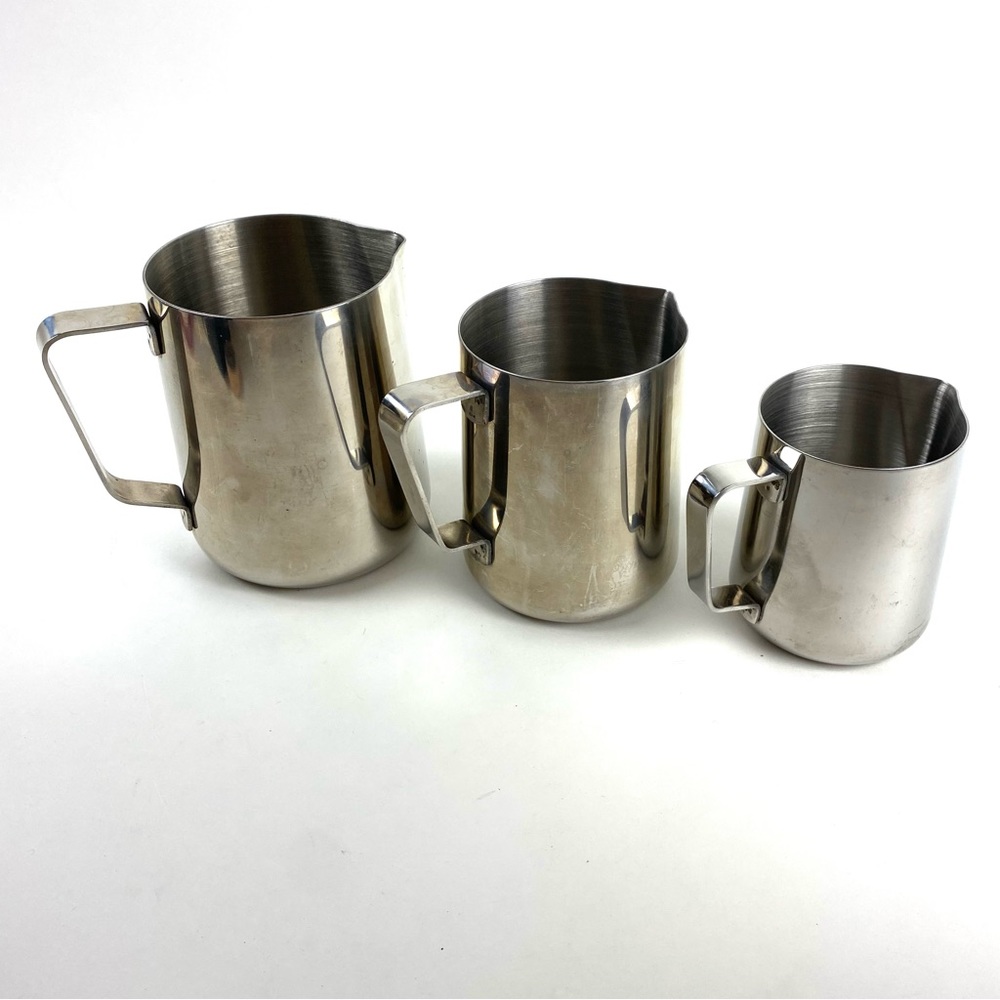 Stainless Steel Barista Pitchers Set of 3